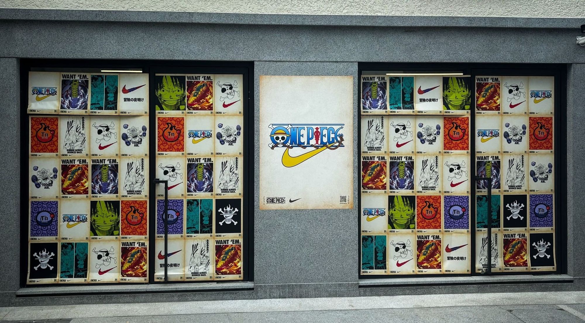 One Piece x Nike signage as a placeholder for the rumored One Piece x Nike G.T. Cut 4 Spring 2027 Collection.