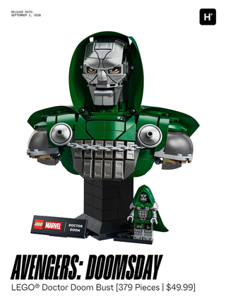 LEGO Marvel Doctor Doom Bust — 379 pieces — $49.99