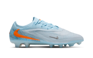 Nike United Phantom 6 Low Elite FG "Chapter 4" football boots in a blue & orange color scheme.