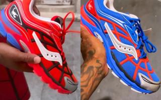 Westside Gunn Previews Alternate "Blue" Spider-Man Saucony ProGrid Omni 9 Web