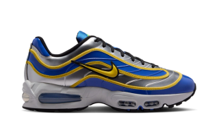 Speculative mock-up of the Mercurial R9-inspired Nike Air Max Joga Bonito hybrid sneaker.