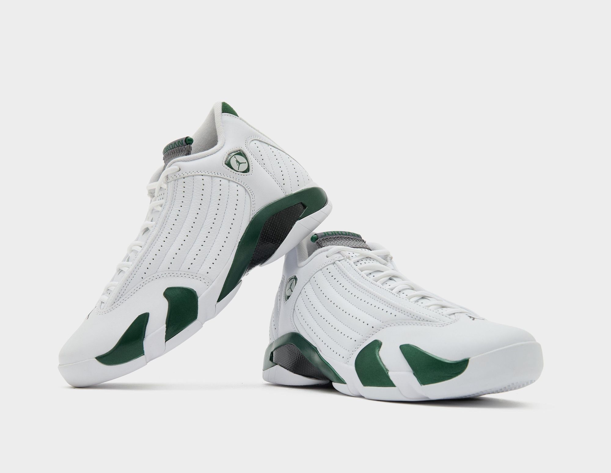 Air Jordan 14 "Forest Green" (SKU: 487471-300). Photo via size?