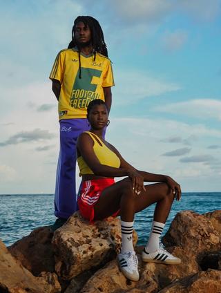 Campaign imagery from adidas' Bob Marley-inspired Archival Collection.