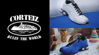 Logo lockup for rumored Corteiz x Nike Shox R4 collaboration.