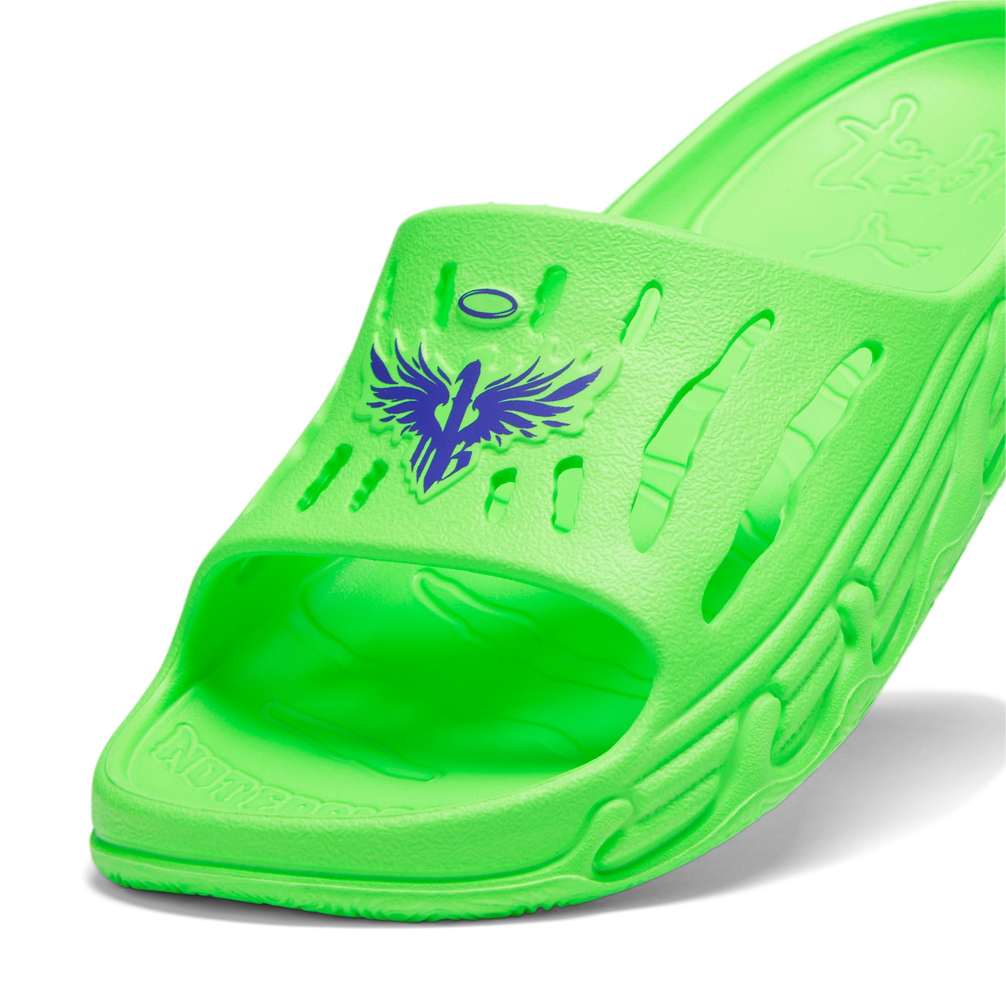 Neon green sale puma slides