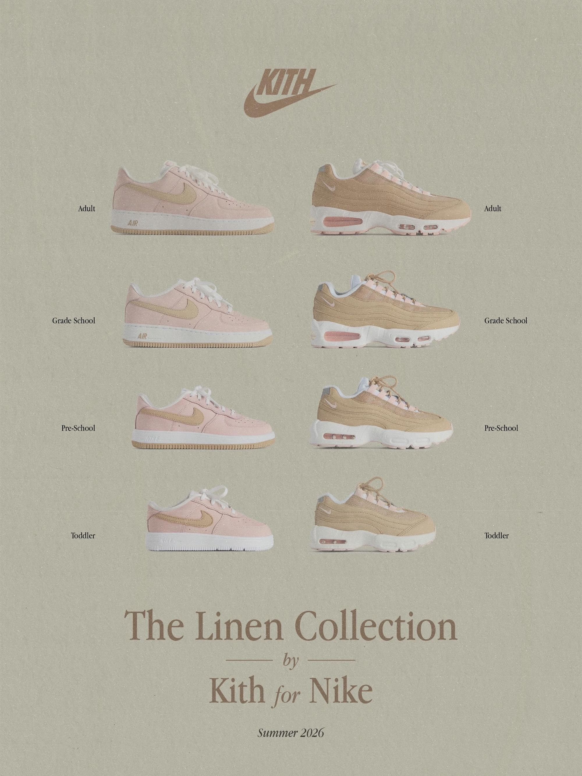 Kith x Nike The Linen Collection. Photo via Ronnie Fieg.