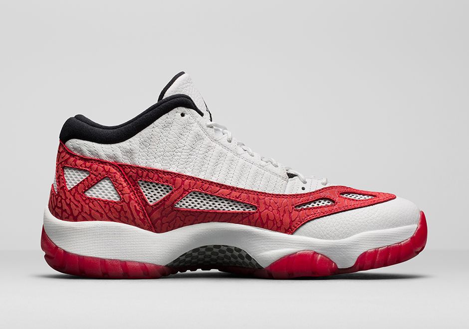 Jordan 11 retro low ie white gym red hotsell