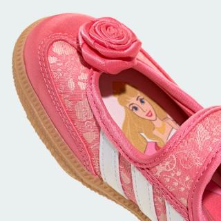 Little Kids' Disney x adidas Samba Jane "Princess Aurora" (SKU: KK2294). Photo via adidas.