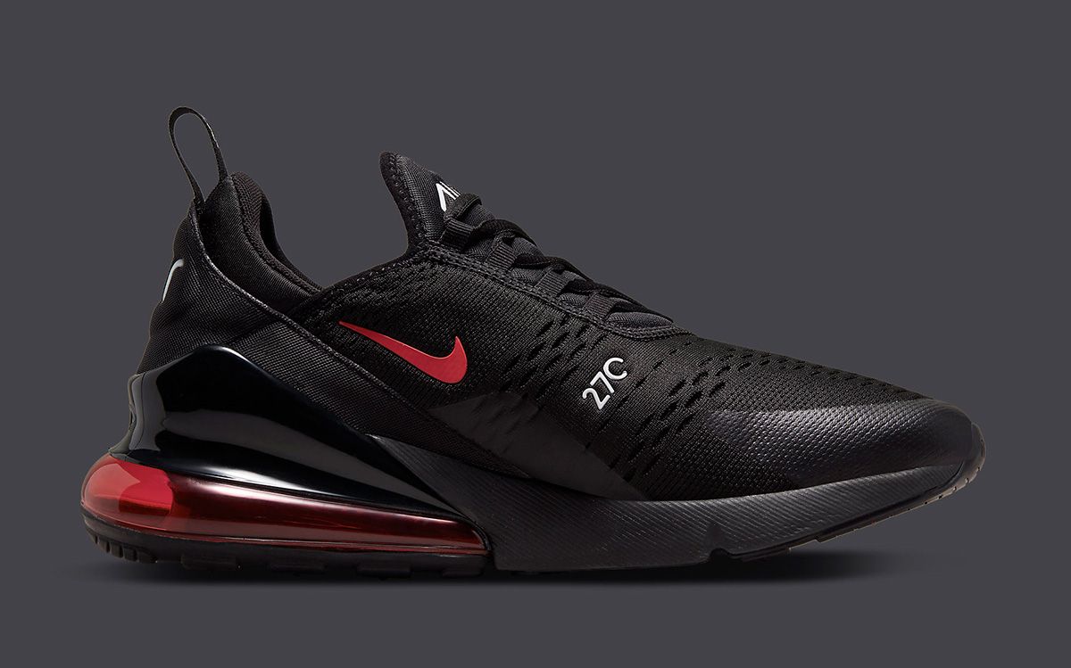 Release Date: Nike Air Max 270 Bowfin Black University Red •