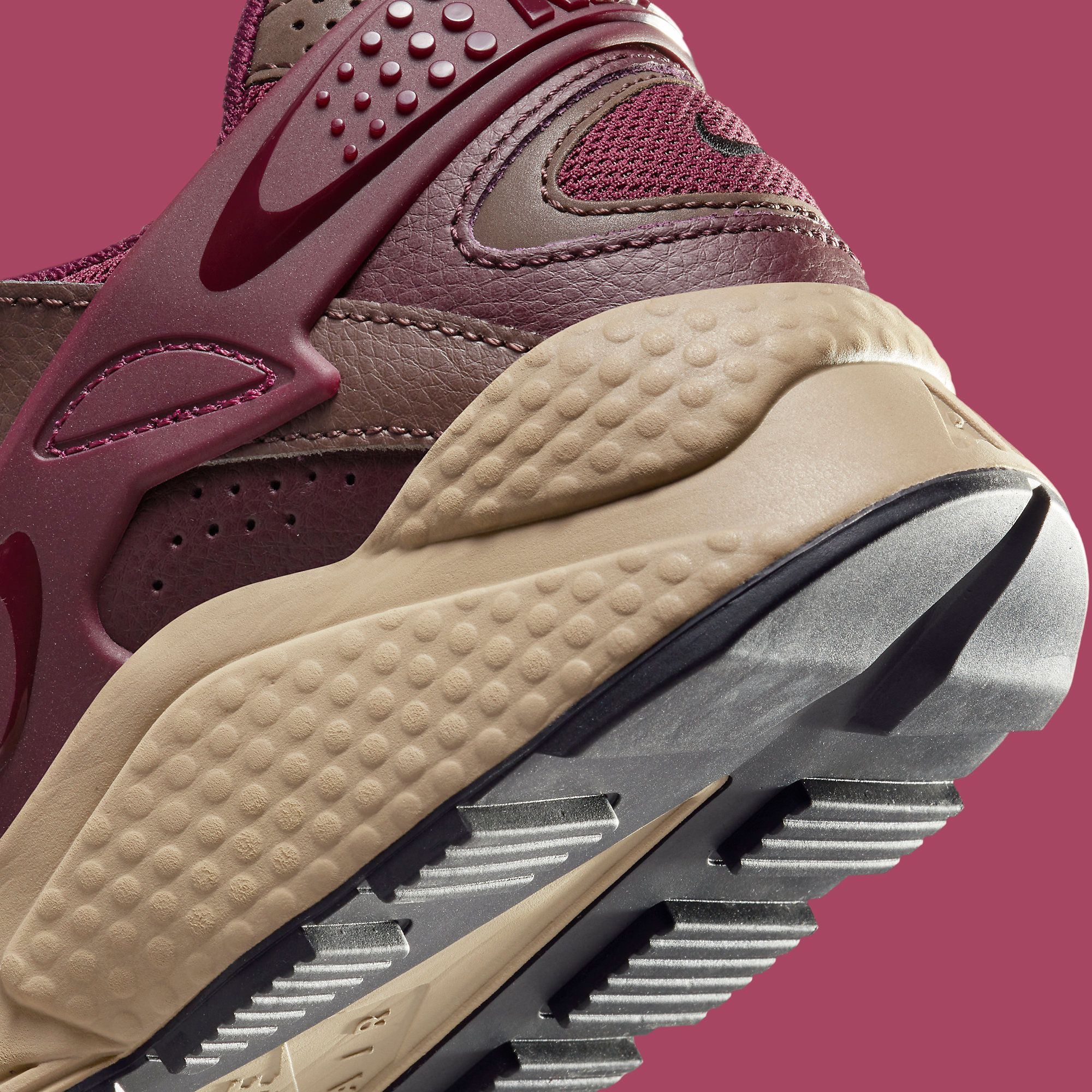 Maroon and black huaraches best sale