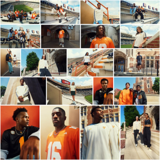 University of Tennessee Volunteers fans wearing adidas fan gear.