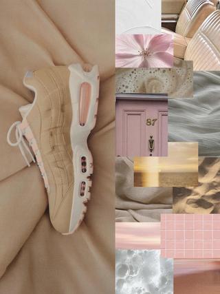 Men's Kith x Nike Air Max 95 "Linen" Promo. Photo via Ronnie Fieg.