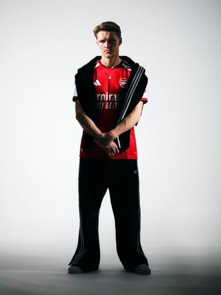 Martin Ødegaard for Arsenal 26/27 Home kit by adidas. Photo via adidas.
