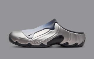 Nike Clogposite "Metallic Dark Grey" mule.