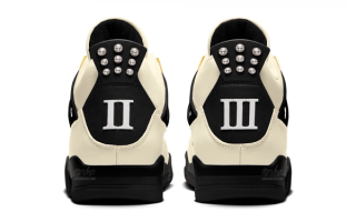 Speculative mock-up of the Air Jordan 4 "Musik" (SKU: JA8136-200). Photo via @zSneakerHeadz on X.