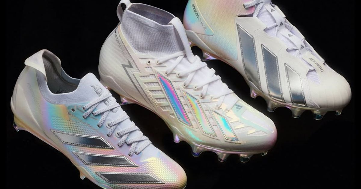 NWOB Adidas Adizero Football Cleats‎ Men\'s Size 18 White Iridescent Amazon.com | Adidas Unisex-Adult Adizero Impact, White  main image 4