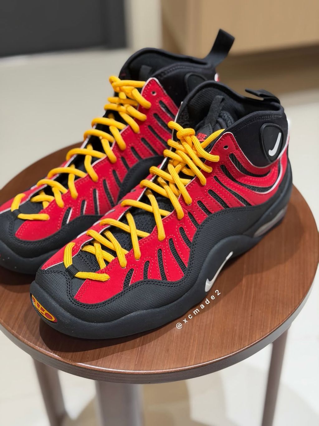 Nike Air Bakin in Varsity Red colorway, 2026 reissue