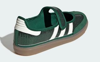 Kids' adidas Samba Jane Sequin "Dark Green" (SKU: LB0489). Photo via adidas.