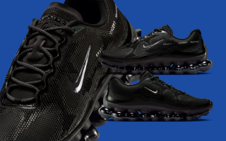 fragment design's Nike Air Liquid Max in a "Black/Anthracite" color scheme.