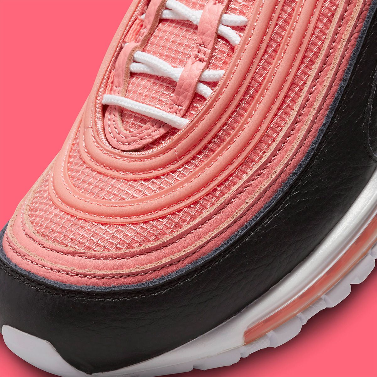 Air max 97 on sale pink with black sole