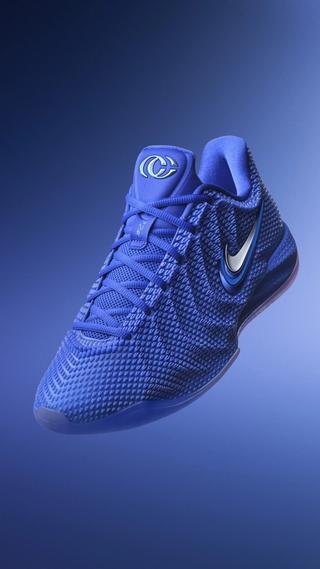First-Look: Caitlin Clark's "Racer Blue" Nike Caitlin 1 basketball shoe.