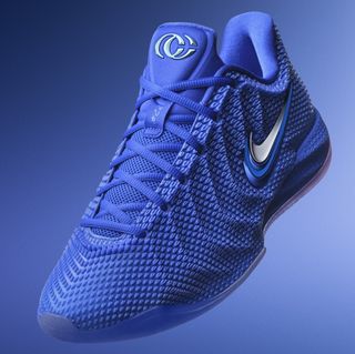 First-Look: Caitlin Clark's "Racer Blue" Nike Caitlin 1 basketball shoe.