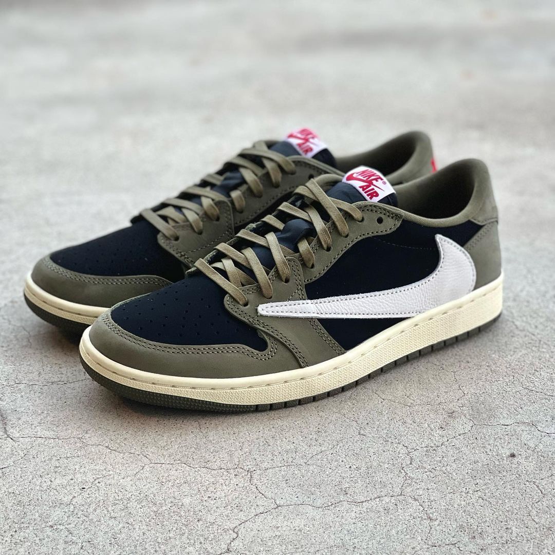 The Travis Scott x Air Jordan 1 Low OG “Black Olive” Releases