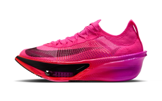 Nike Racing's all-new Alphafly 4 in a vibrant "Hyper Pink" color scheme for Women.