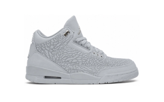 Speculative mock-up of the Big Kids' Air Jordan 3 "Platinum Tint Flip" retro.