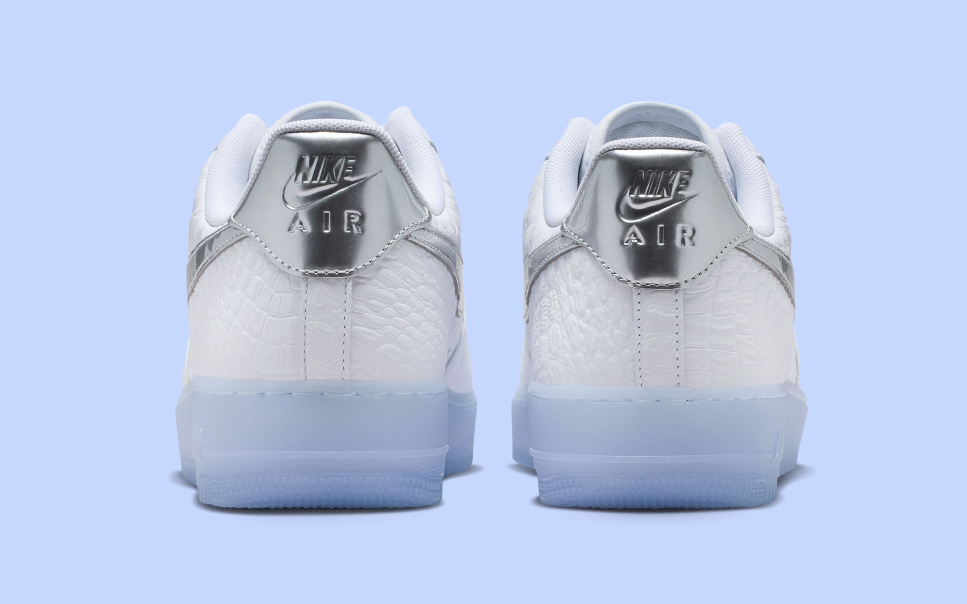 Nike Air Force 1 Low “White Croc” Adds Chrome Finish for Summer