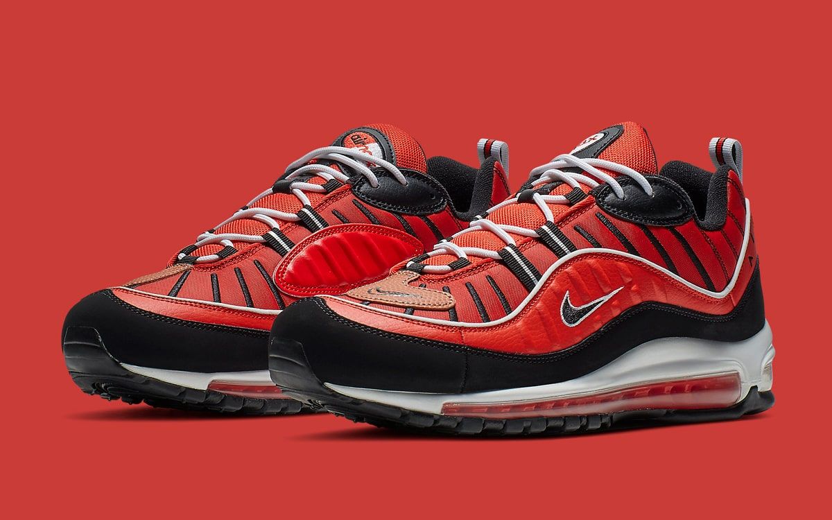 Nike air max on sale 98 red and black