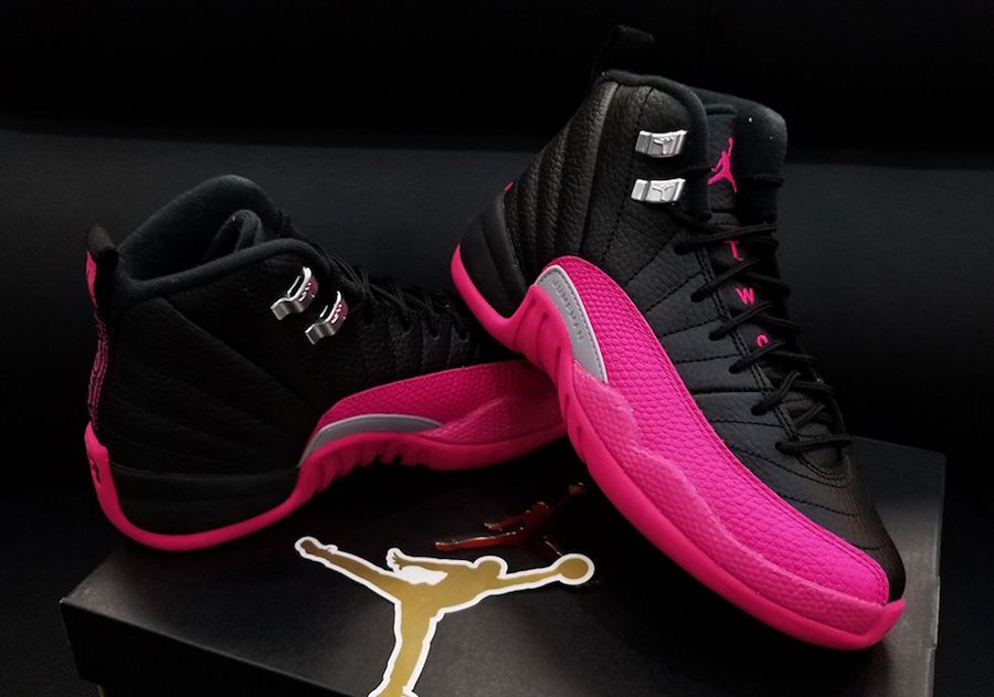 An official look at the Deadly Pink GS Air Jordan 12 House of Heat