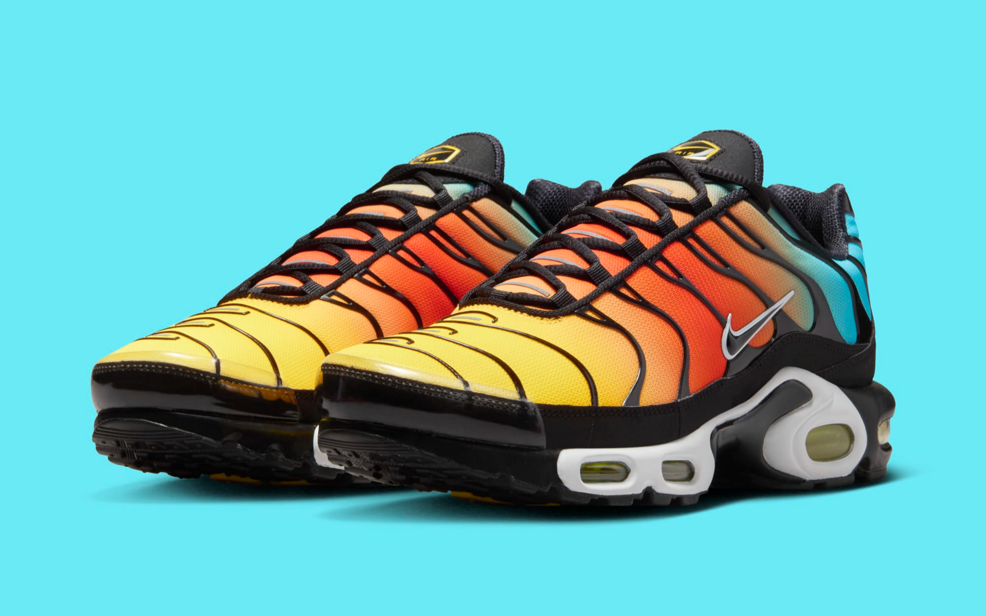 nike air max plus gradient black red yellow