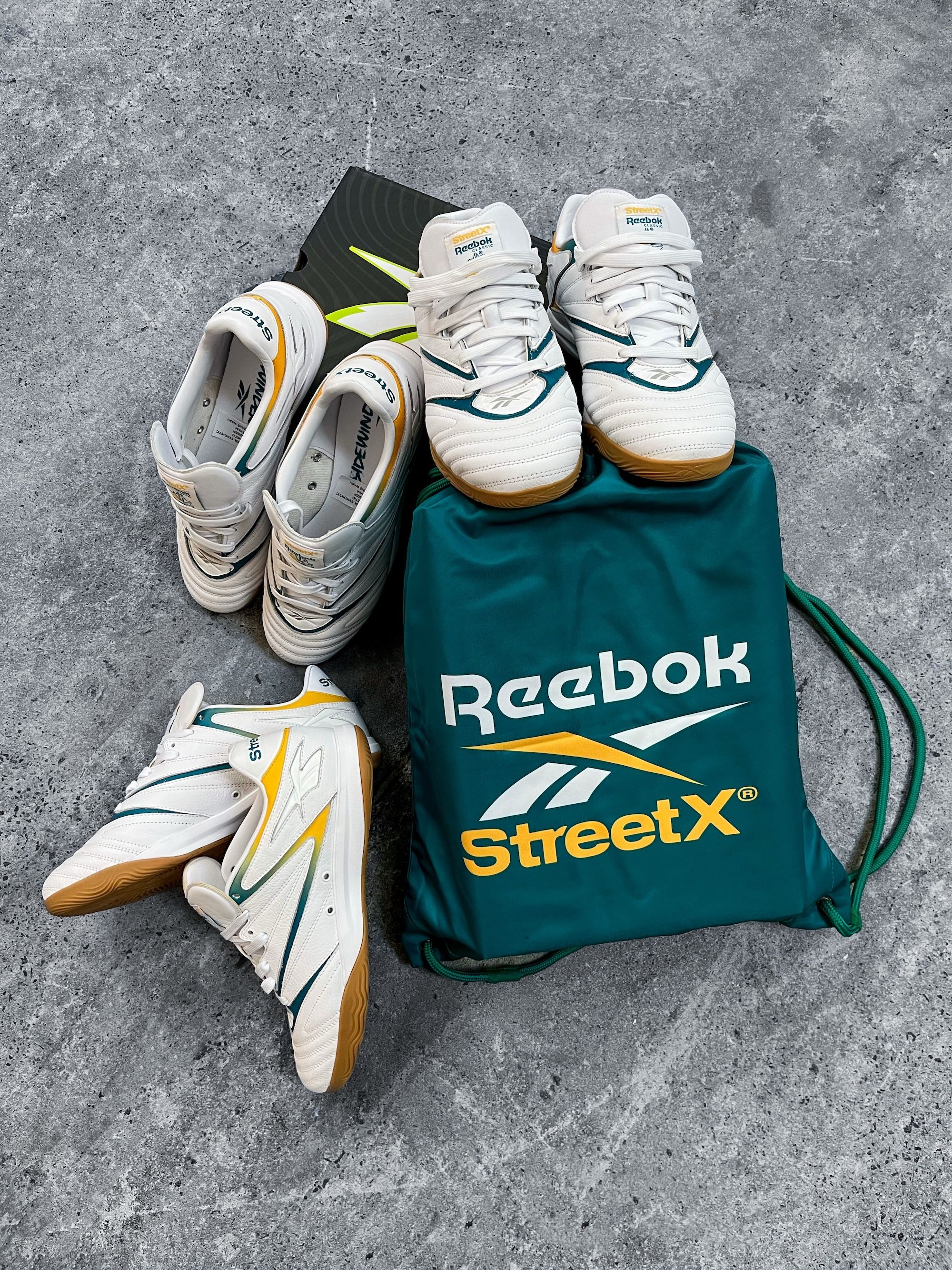 StreetX x Reebok Sidewinder Indoor. Photo via StreetX.