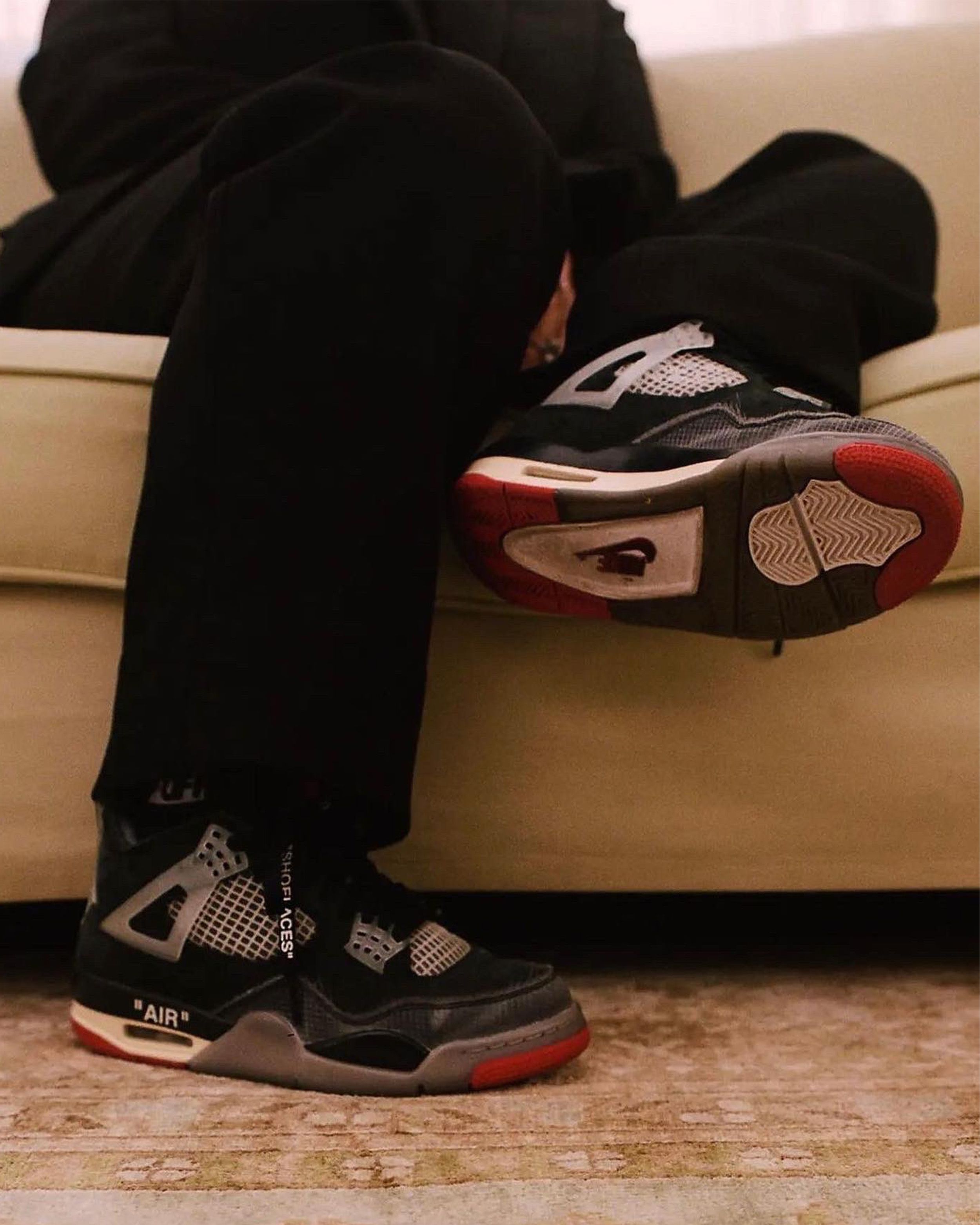 Shannon Abloh in the OFF-Air Jordan 4 "Bred"
