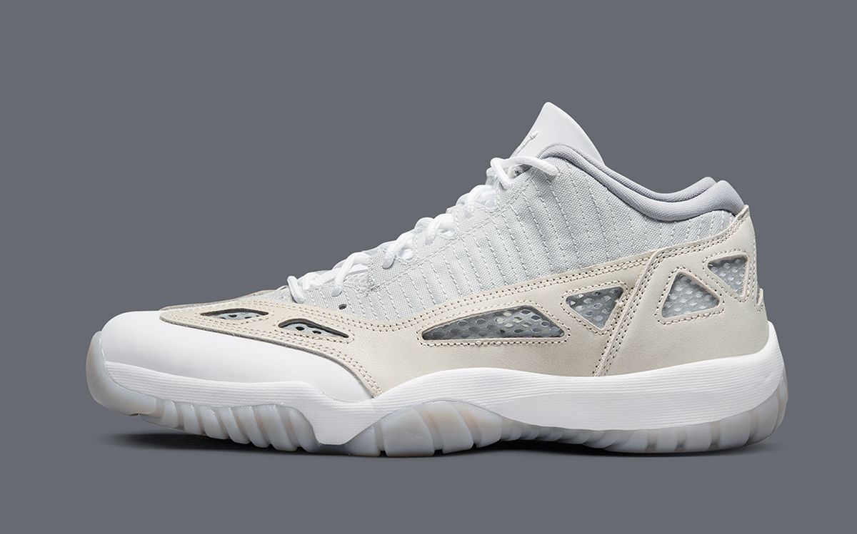 Jordan 11 low ie white grey best sale