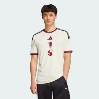 Manchester United's 26/27 adidas Third Replica Short-Sleeve Jersey in an "Ivory" color scheme.