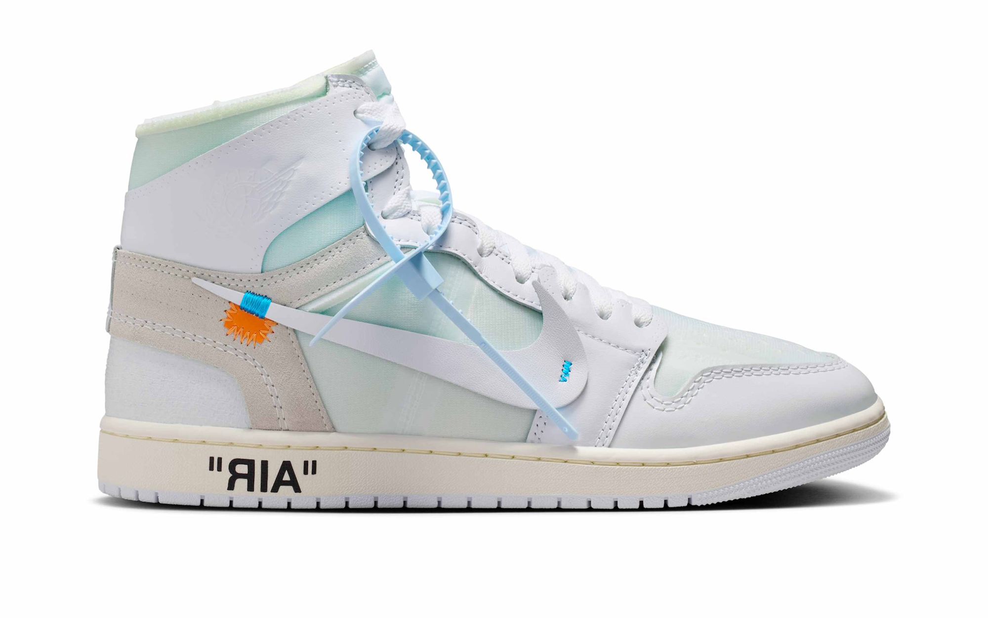 Virgil Abloh Archive™ x Air Jordan 1 High OG "Alaska" retro collaboration.