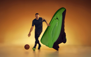 Luka Dončić in promo for his fifth signature basketball sneaker, the Jordan Luka 5 "Venom."
