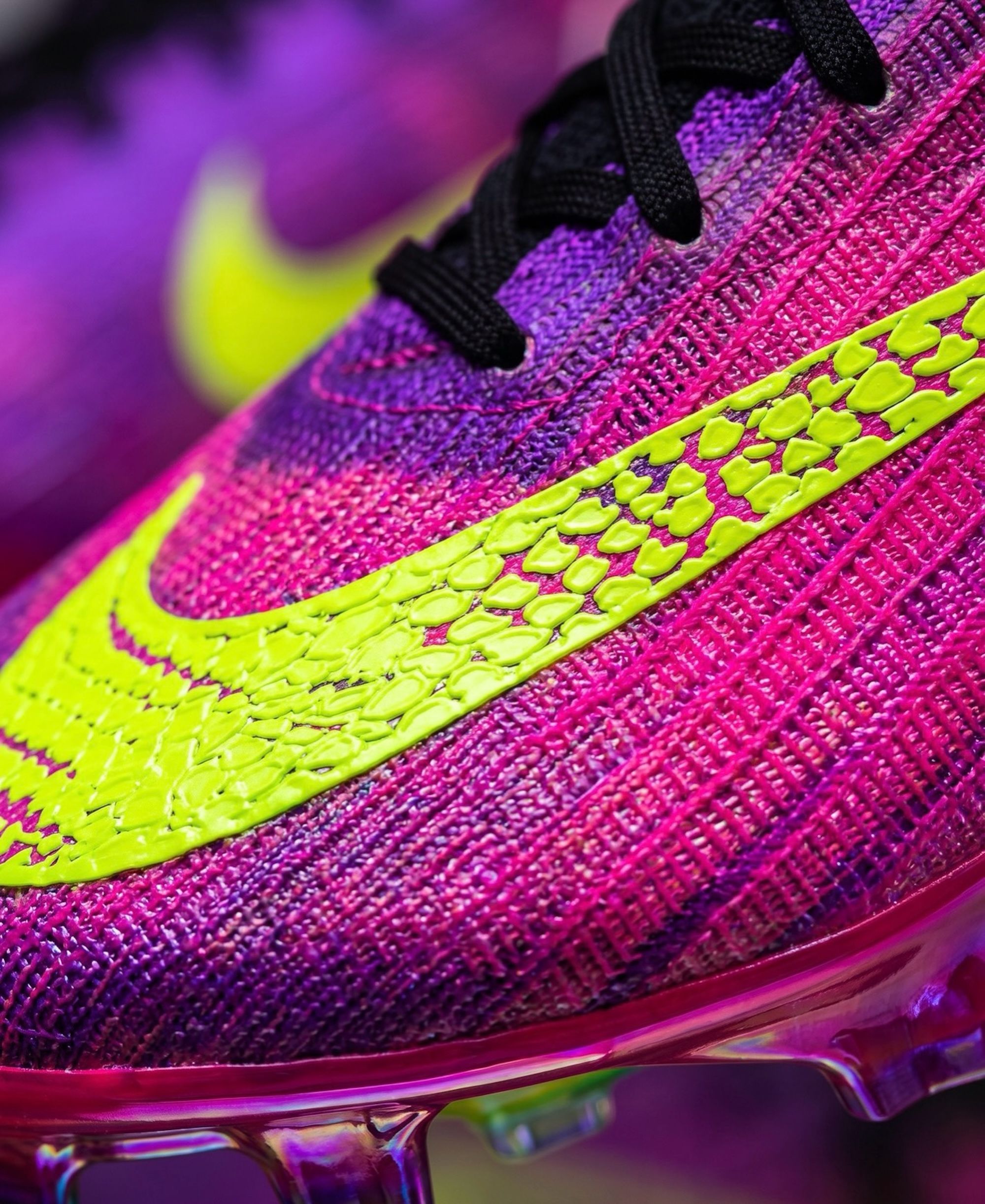 Speculative mock-up of the Kobe Bryant x Nike Mercurial Superfly 11 football boot in a "Hyper Pink/Electric Green/Red Plum" color scheme. Image via @bootsplug on Instagram.