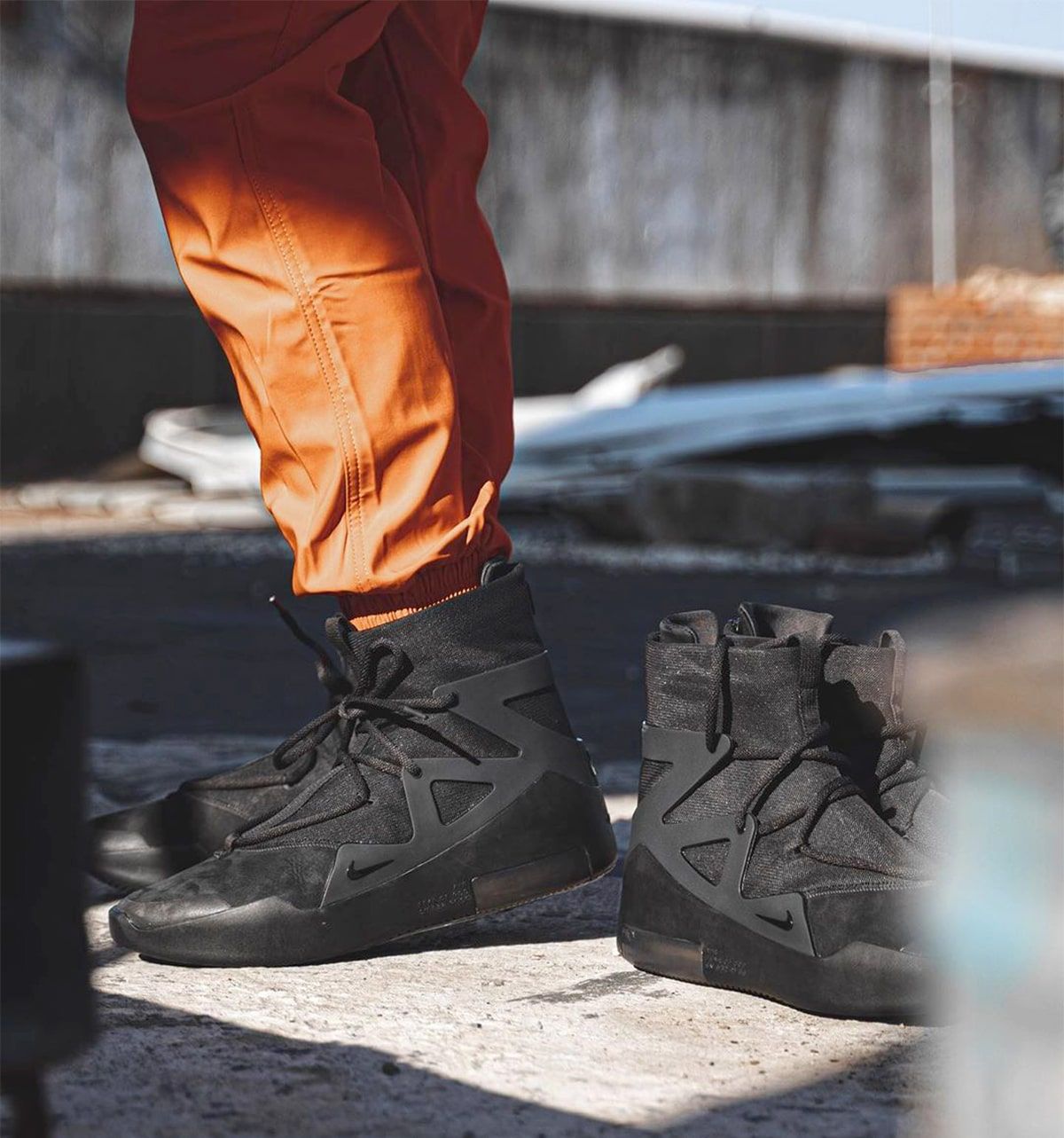 Air fear of god 1 triple black clearance stockx