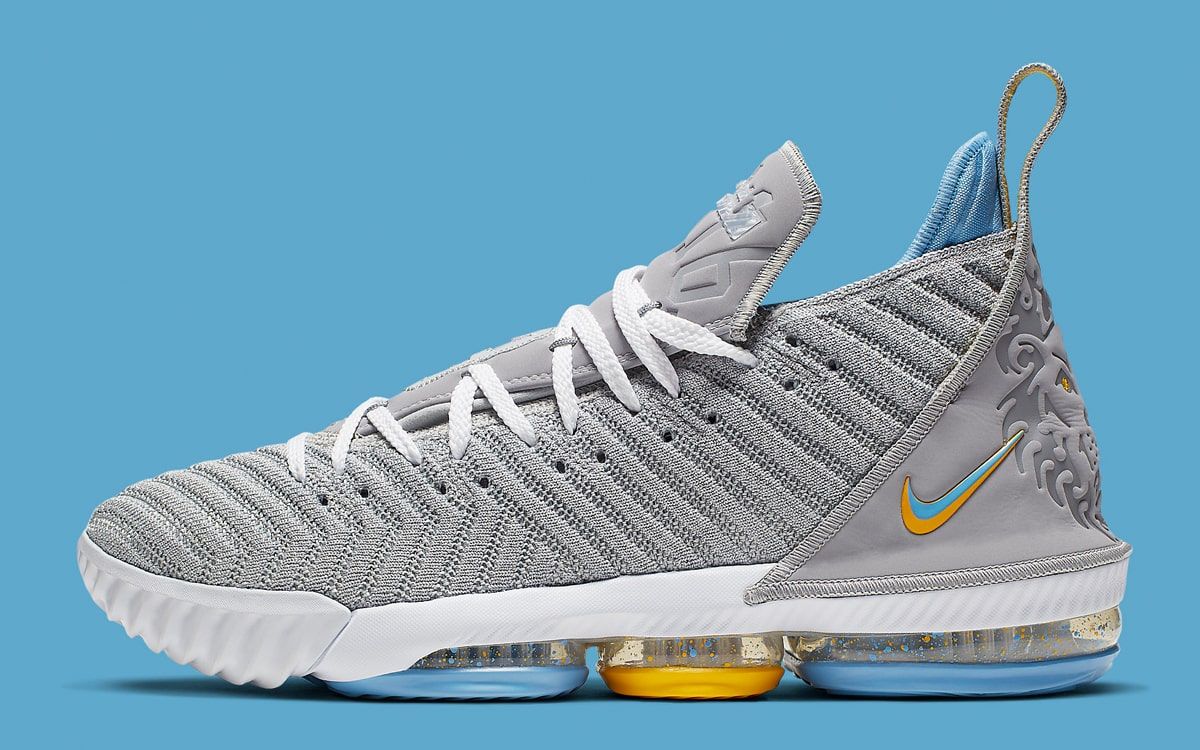 lebron 16 grey and blue