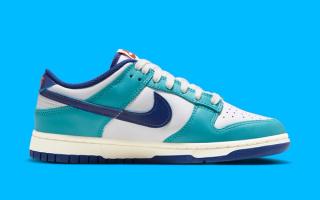 nike dunk low teal white navy release date 3