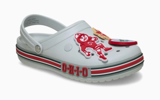 NCAA x Crocs Crocband Clog "Ohio State Buckeyes" (SKU: 213566-90H). Photo via Crocs.