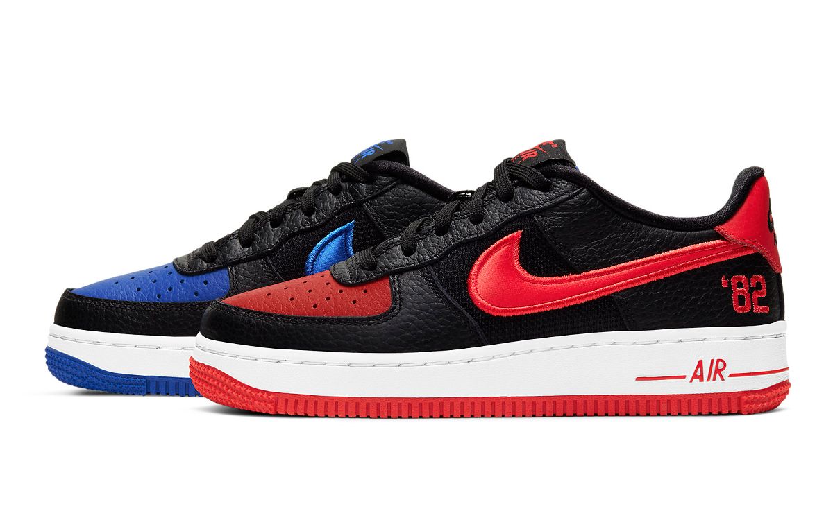 Air force 1 top low red jordan