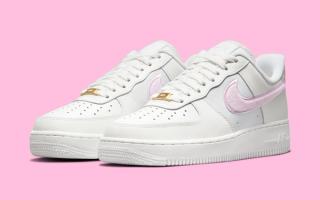 The racing Nike Air Force 1 Low is Available Now With Pink Chenille Checks