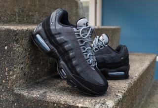 Big Kids' Nike Air Max 95 "Black" JD-exclusive sneaker.