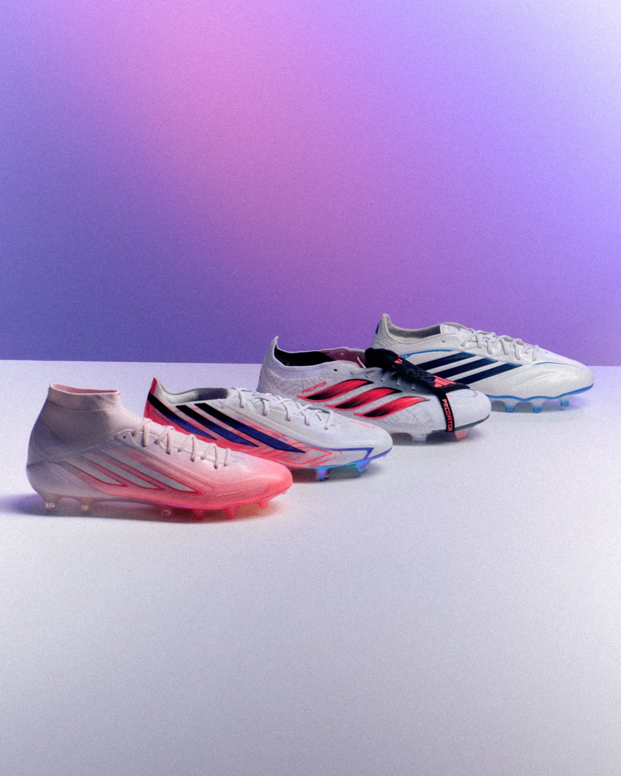 adidas Football's "Chaos vs Control" Pack for the FIFA World Cup 26™, featuring the Predator 26, Copa Pure 4 & F50 franchises.