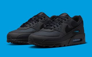 Nike Fit this All-Black Air Max 90 with Pops of Laser Blue | House of Heat°