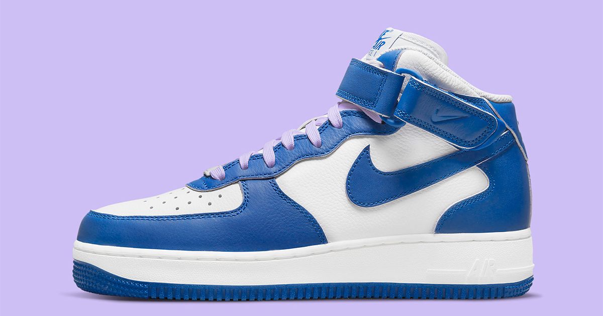 Nike Adds Light Lilac Laces to this Kentucky-Like Air Force 1 Mid ...